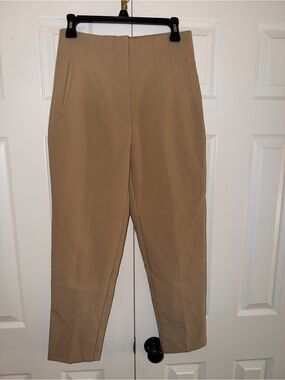 Zara Straight-Leg Tailored Pants - Beige